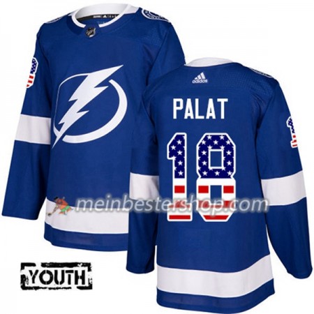 Tampa Bay Lightning Ondrej Palat 18 Adidas 2017-2018 Blau USA Flag Fashion Trikot Authentic - Kinder Tampa Bay Lightning Ondrej Palat 18 Adidas 2017-2018 Blau USA Flag Fashion Trikot Authentic - Kinder